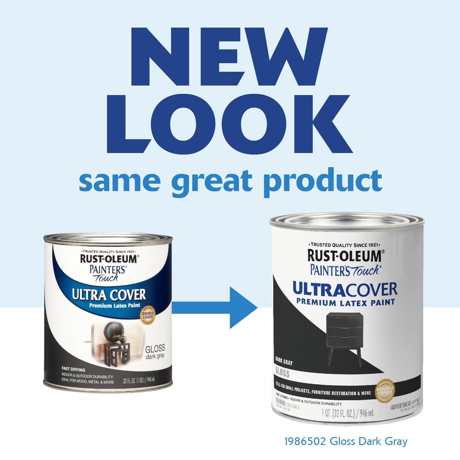 Rust-Oleum Painter's Touch smooth coverage with quick drying on various surfaces.