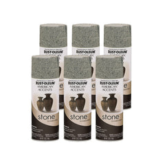 Rust-Oleum Stone Creations Gray spray can showing textured stone finish for indoor projects.