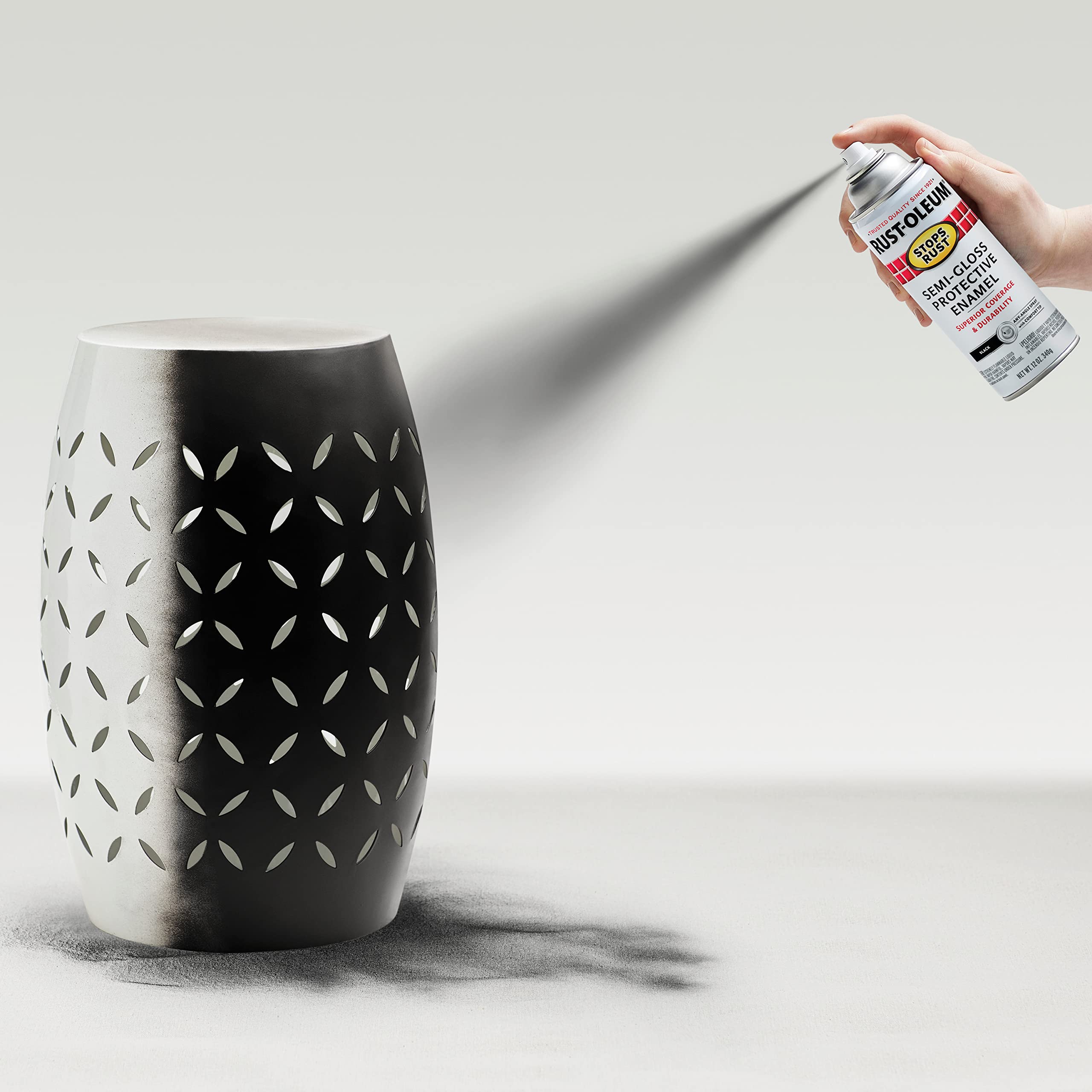 Rust-Oleum Stops Rust resists abrasion and fading for long-lasting surfaces.