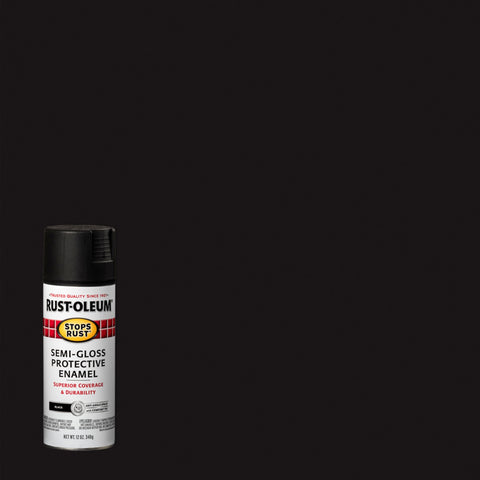 Rust-Oleum Stops Rust spray demonstrates upside-down angle for hard-to-reach areas.