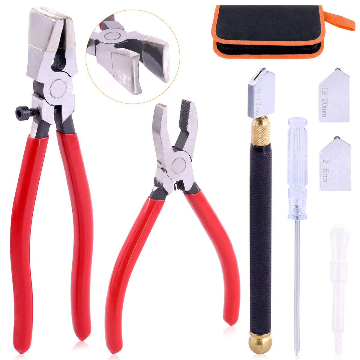 Rustark glass running pliers for precise pressure control during glass scoring