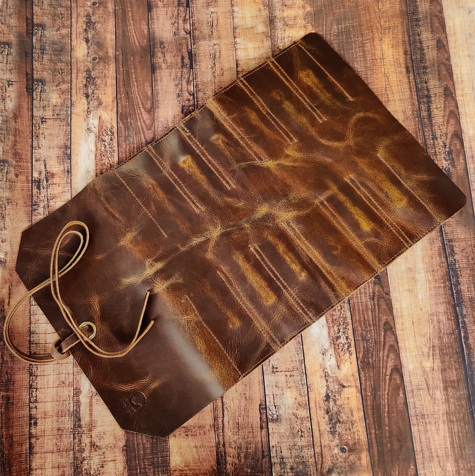 Rustic Town tool roll in compact transport mode for travel or site work