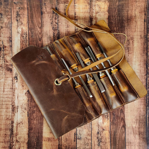Rustic Town leather tool roll gift-ready packaging suitable for tradespeople