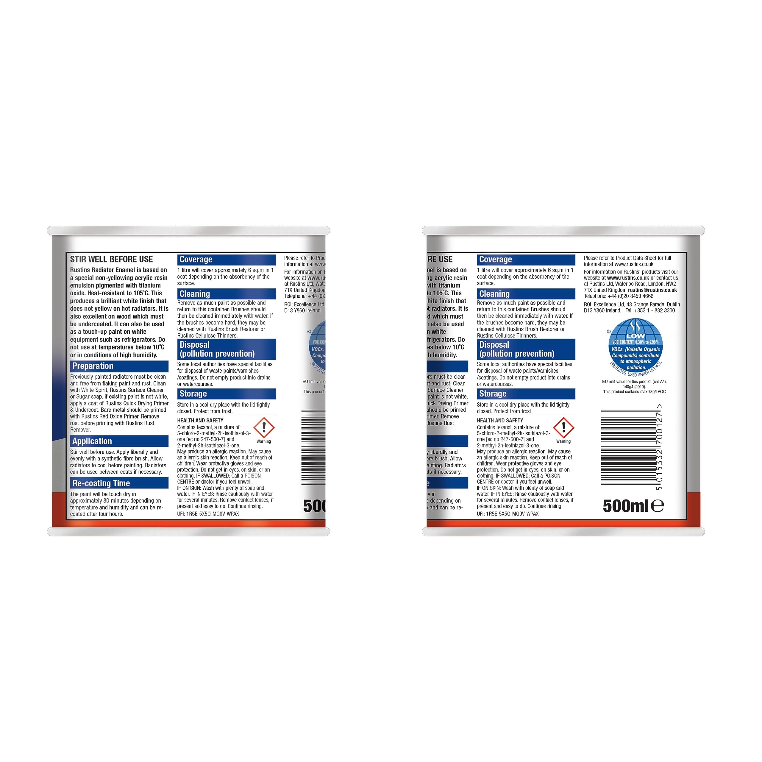 Rustins Quick Dry Radiator Enamel Satin 500ml brush application showing even coverage