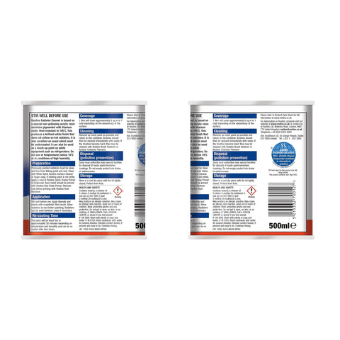 Rustins Quick Dry Radiator Enamel Satin 500ml brush application showing even coverage