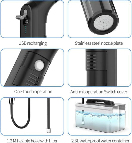 Rutell bidet supports camping showers and outdoor cleaning routines.