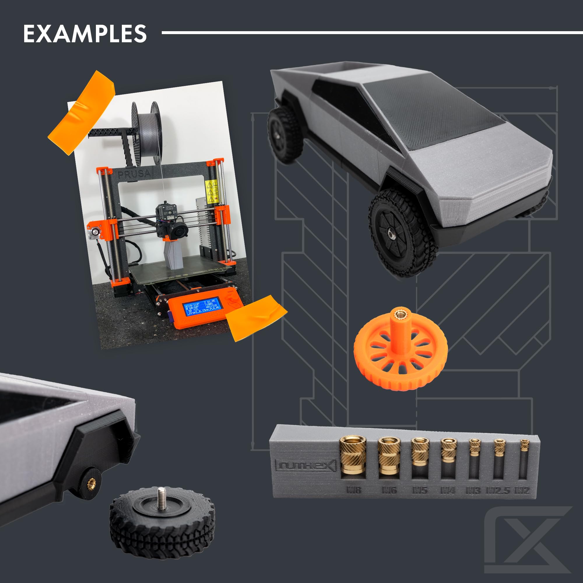 Ruthex heat-set kit with tips and adapter for 900M/T18