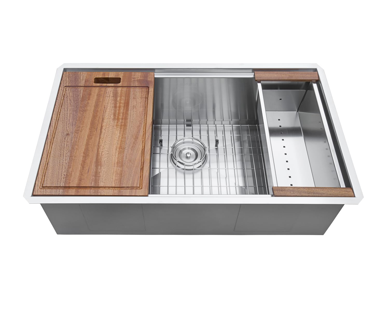 Ruvati 16-gauge stainless steel resists rust and staining.