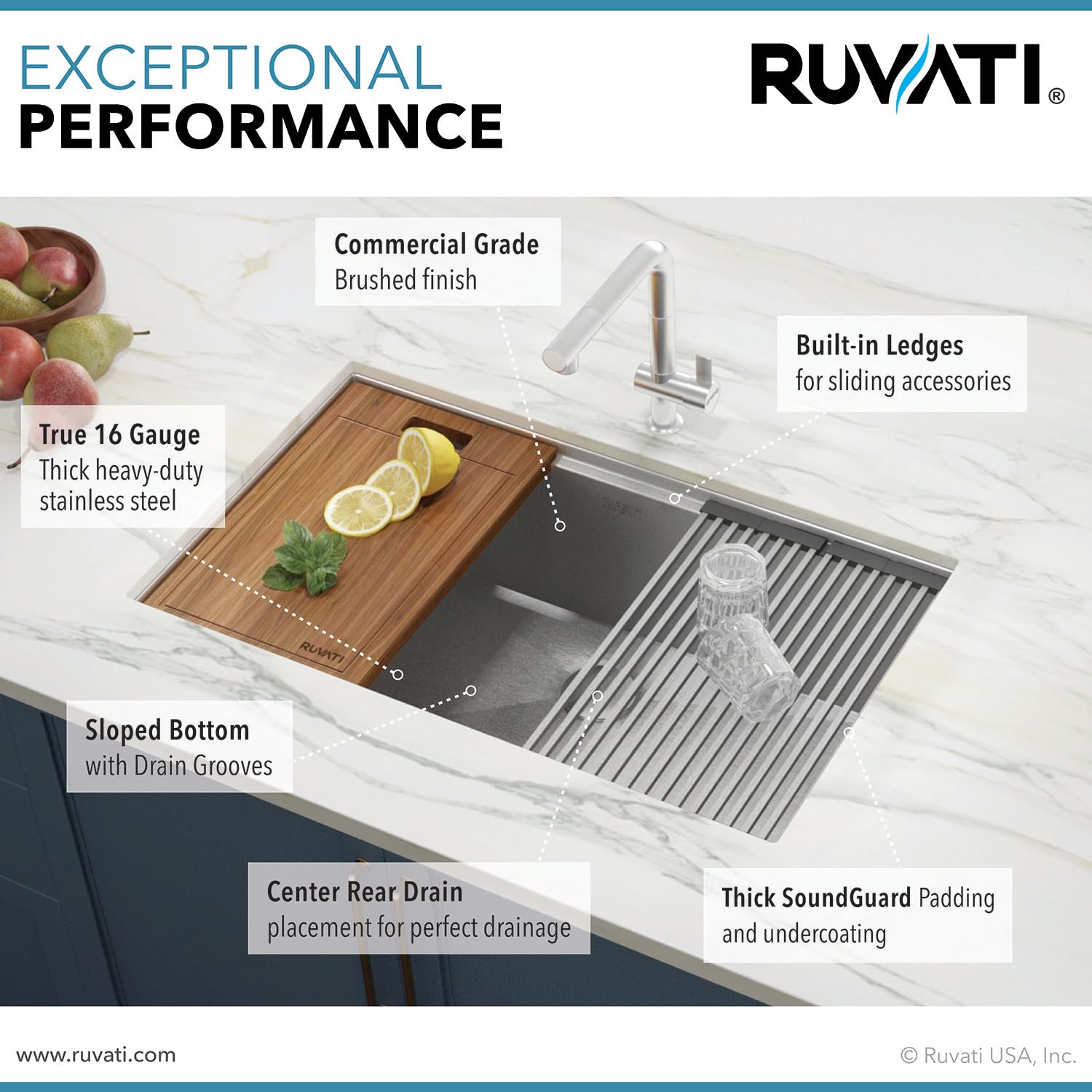 Ruvati foldable drying rack securely dries dishes over the sink