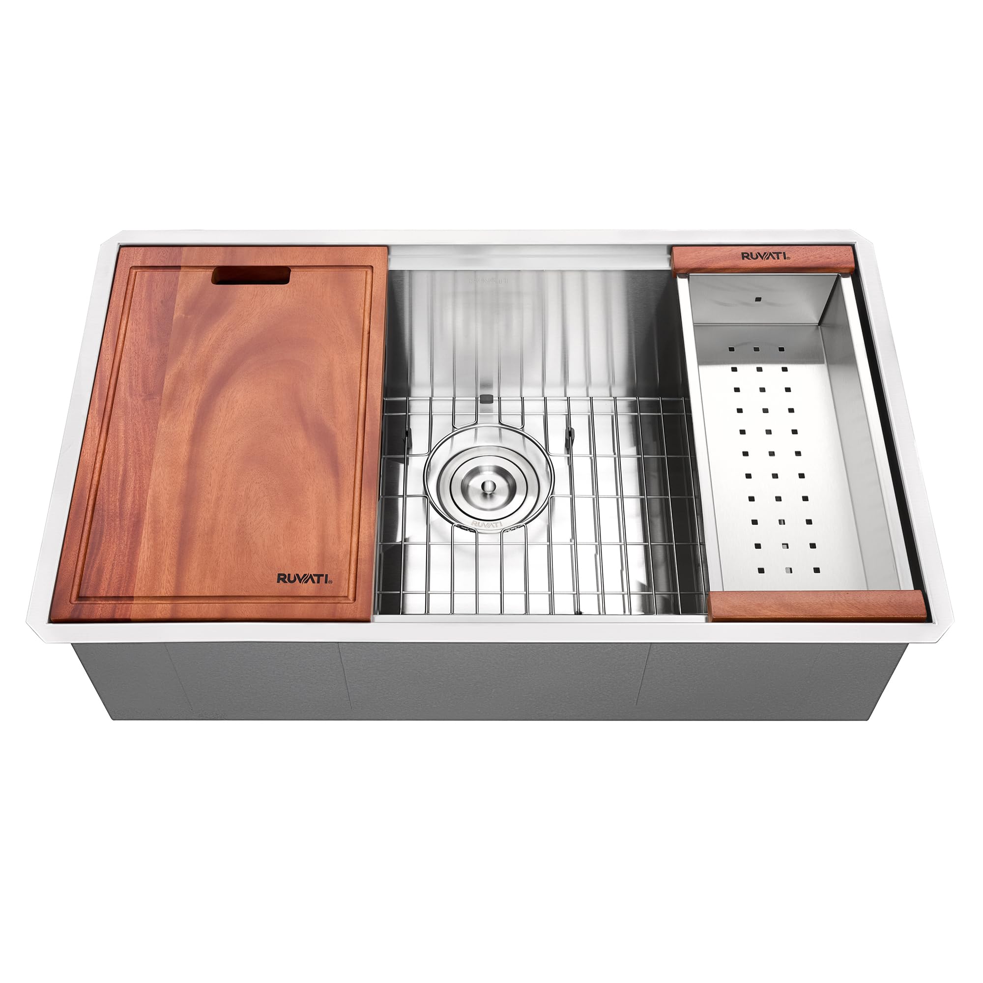Bottom rinse grid protects RVH8310 sink bottom and aids drainage
