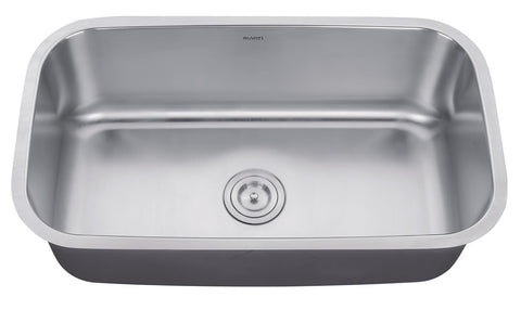 Ruvati RVM4200 brushed finish hides scratches and adds style.