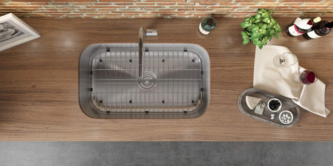 Ruvati RVM4200 spacious bowl accommodates large cookware.