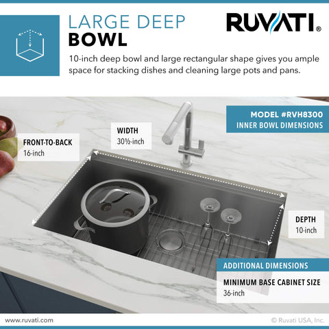 Ruvati soundproof undercoating minimizes noise during washing.