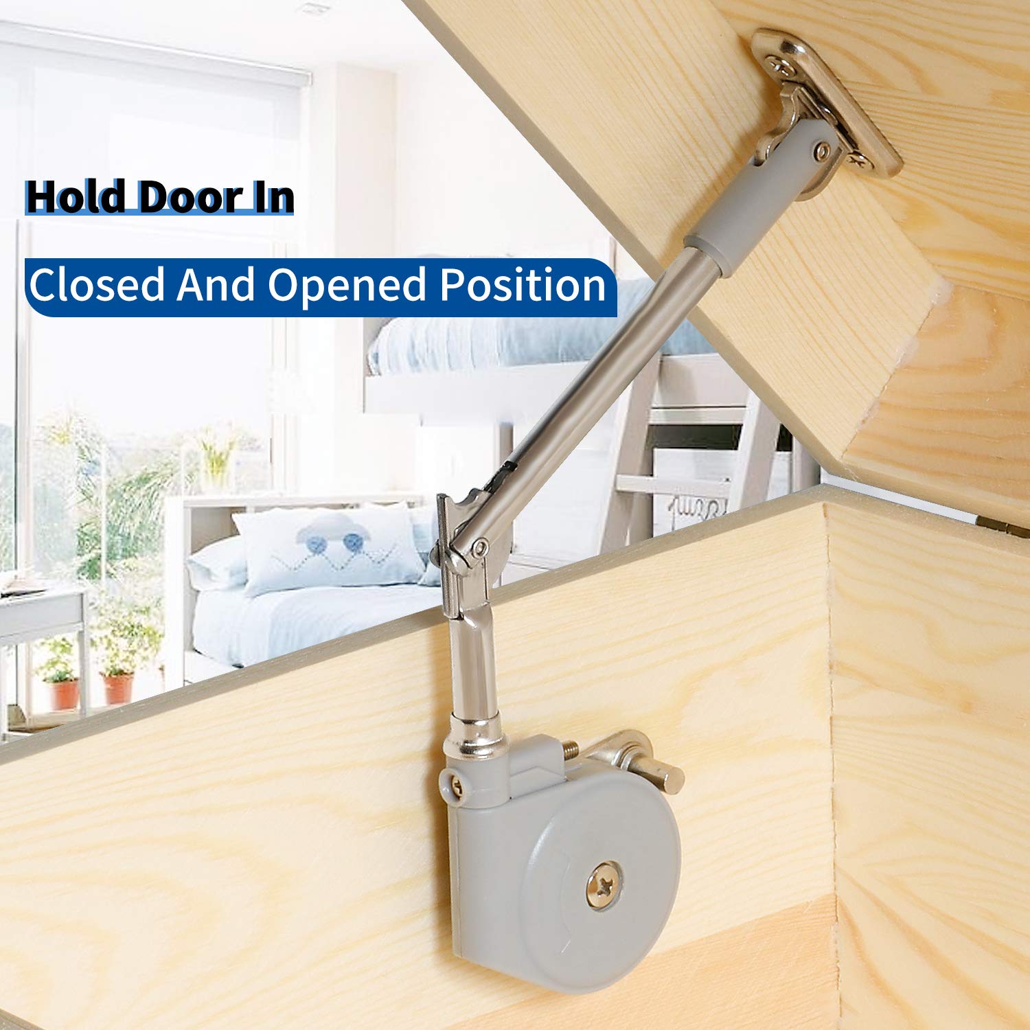 RUYUFE lid stay mounts on left or right for flexible installation options.