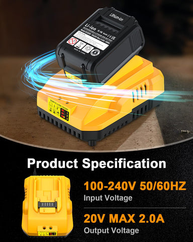 Ruzixt DCB112 charger LED indicator shows charge status and alerts.