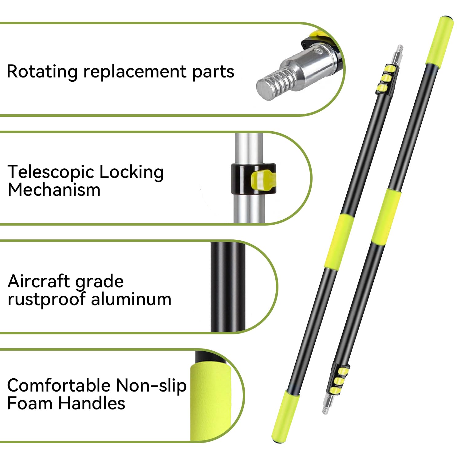 RuzRhyth non-slip sponge handle provides comfortable grip