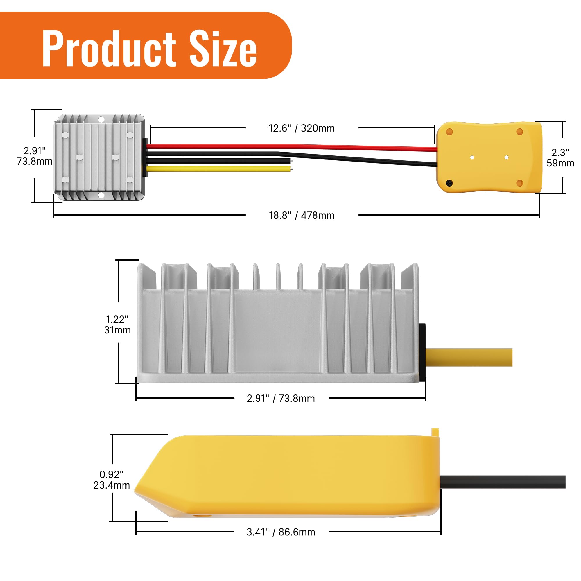 RVBOATPAT 12V 20A output provides stable power for accessories