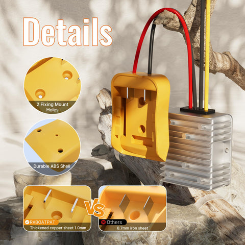 RVBOATPAT wiring setup showing safe polarity and connections