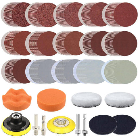 Rvetol 3-inch sanding disc set for precise headlight polishing and surface finishing