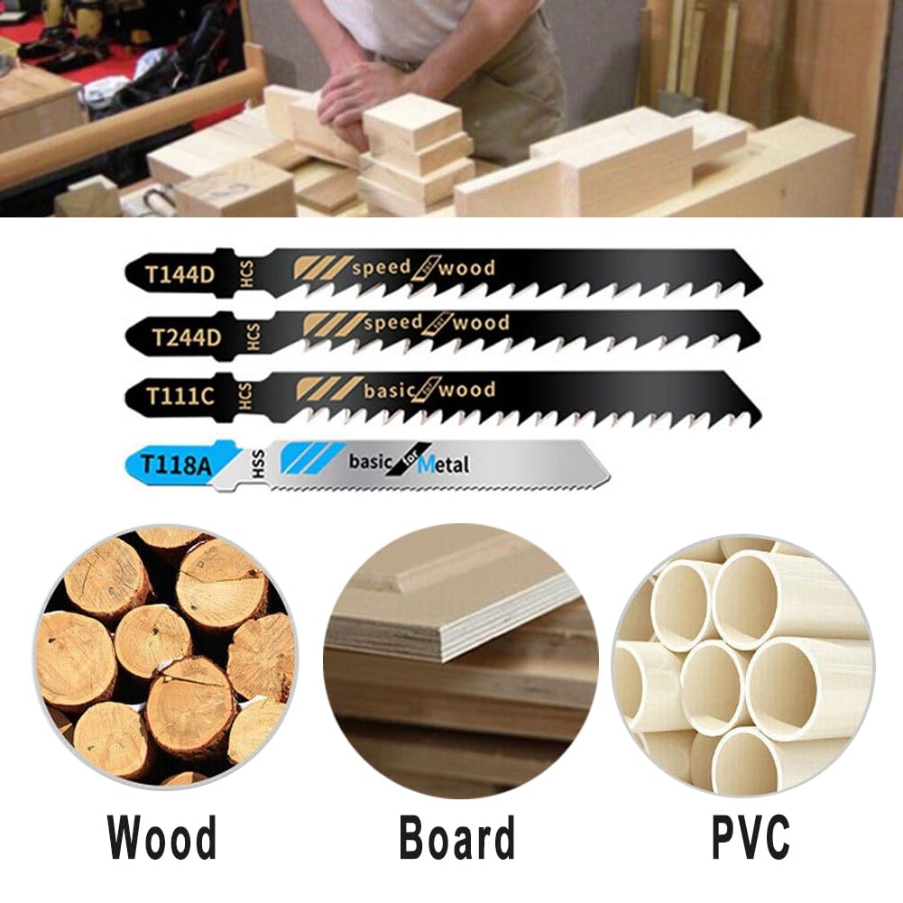 Rvetol jigsaw blades with T-shank for brand-wide compatibility