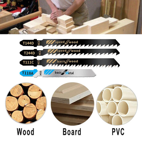 Rvetol jigsaw blades with T-shank for brand-wide compatibility