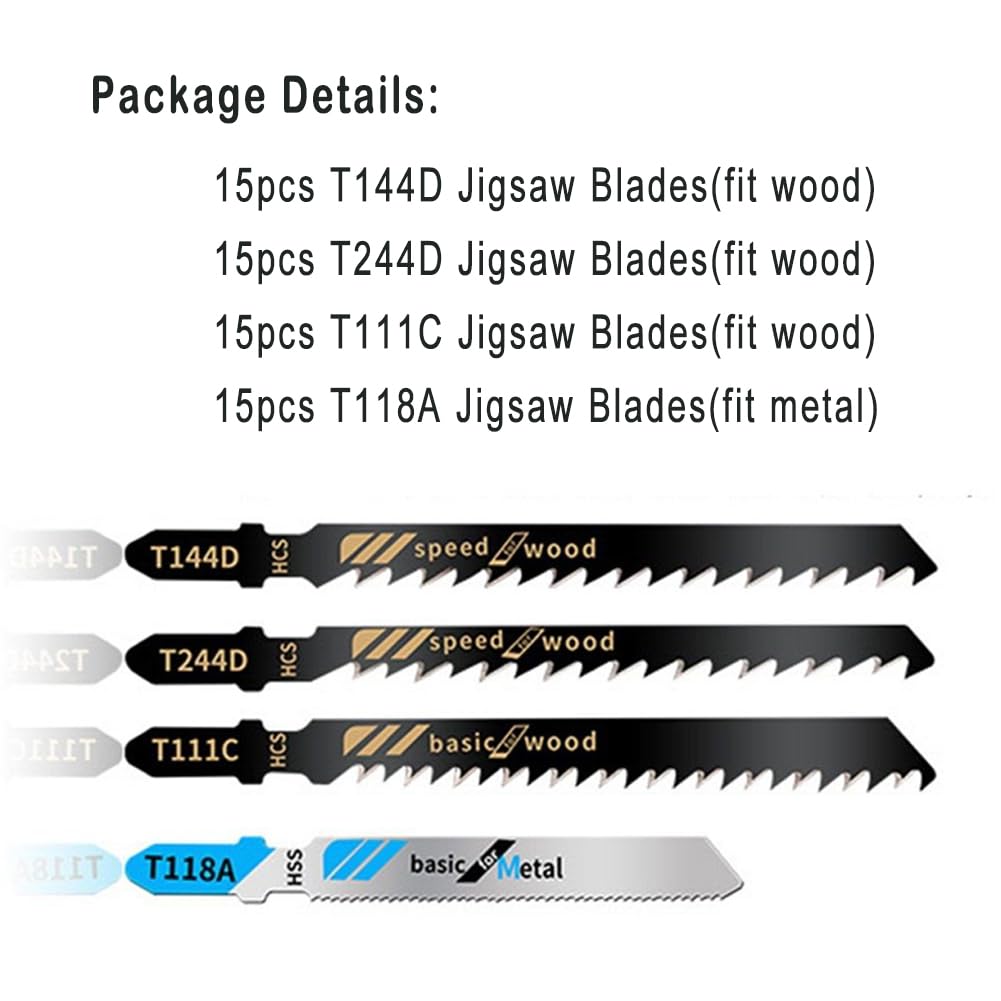 Rvetol jigsaw blades T118A for metal cutting and versatility
