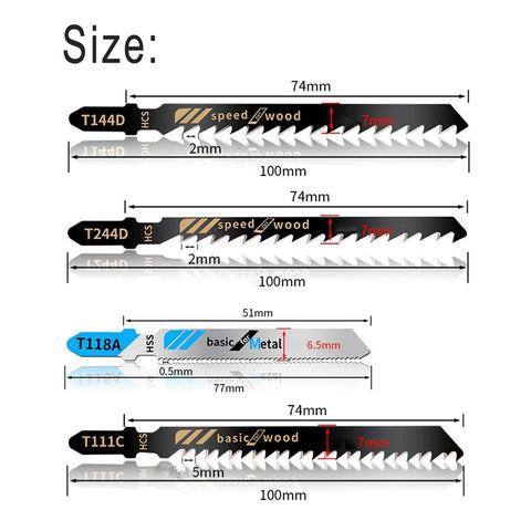 Rvetol jigsaw blades T244D for wood cutting and precision