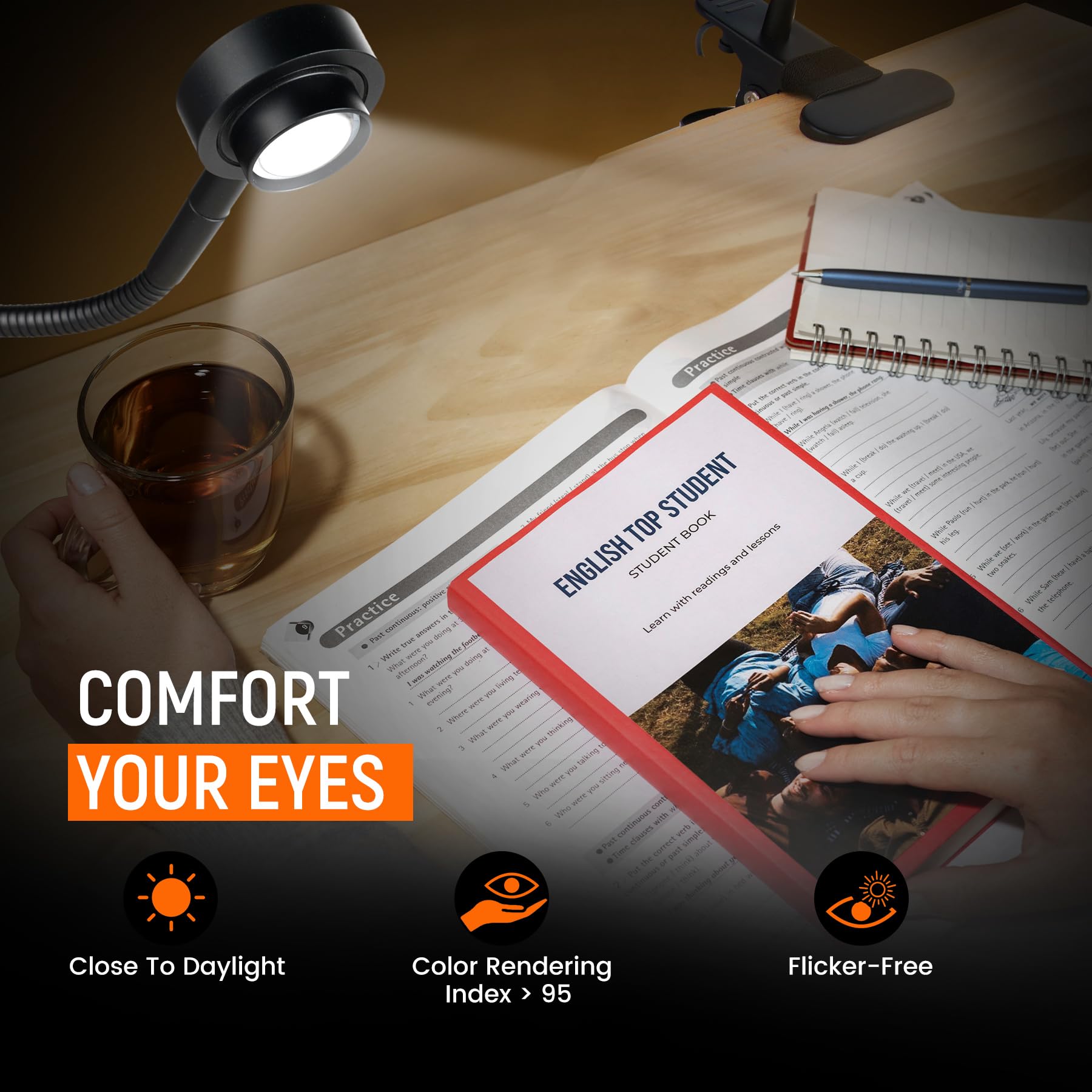 RVSPARK Clip On Light has a rotatable head for focused illumination.