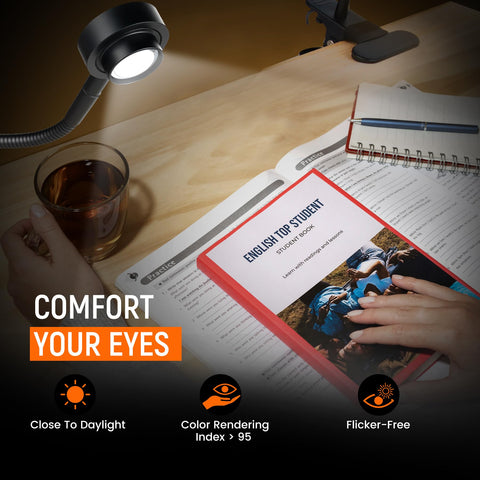 RVSPARK Clip On Light has a rotatable head for focused illumination.
