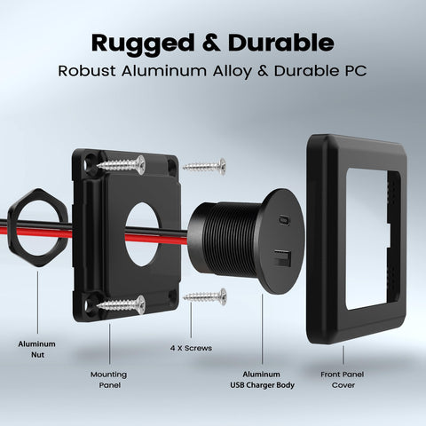 RVSPARK mounting hole range 1-1/16 to 2 inches for easy install