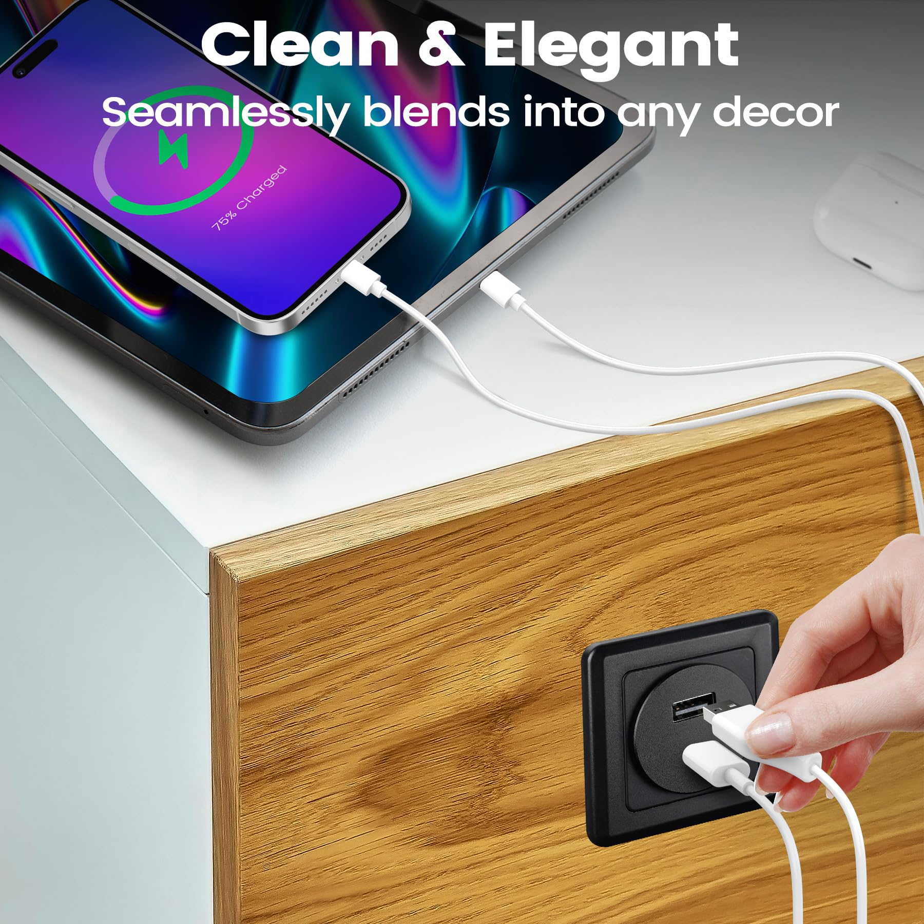 RVSPARK USB-A QC3.0 port provides 18W quick charge