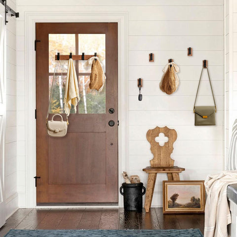 RVXHUA natural walnut finish adds warm decor to any room
