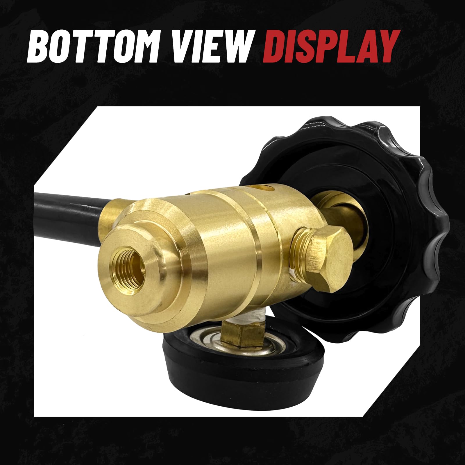 RX WELD 0-3000 psi gauge enables adjustable filling.