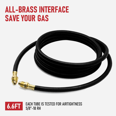 RX WELD Argon regulator with 6.6 ft hose for flexible setups