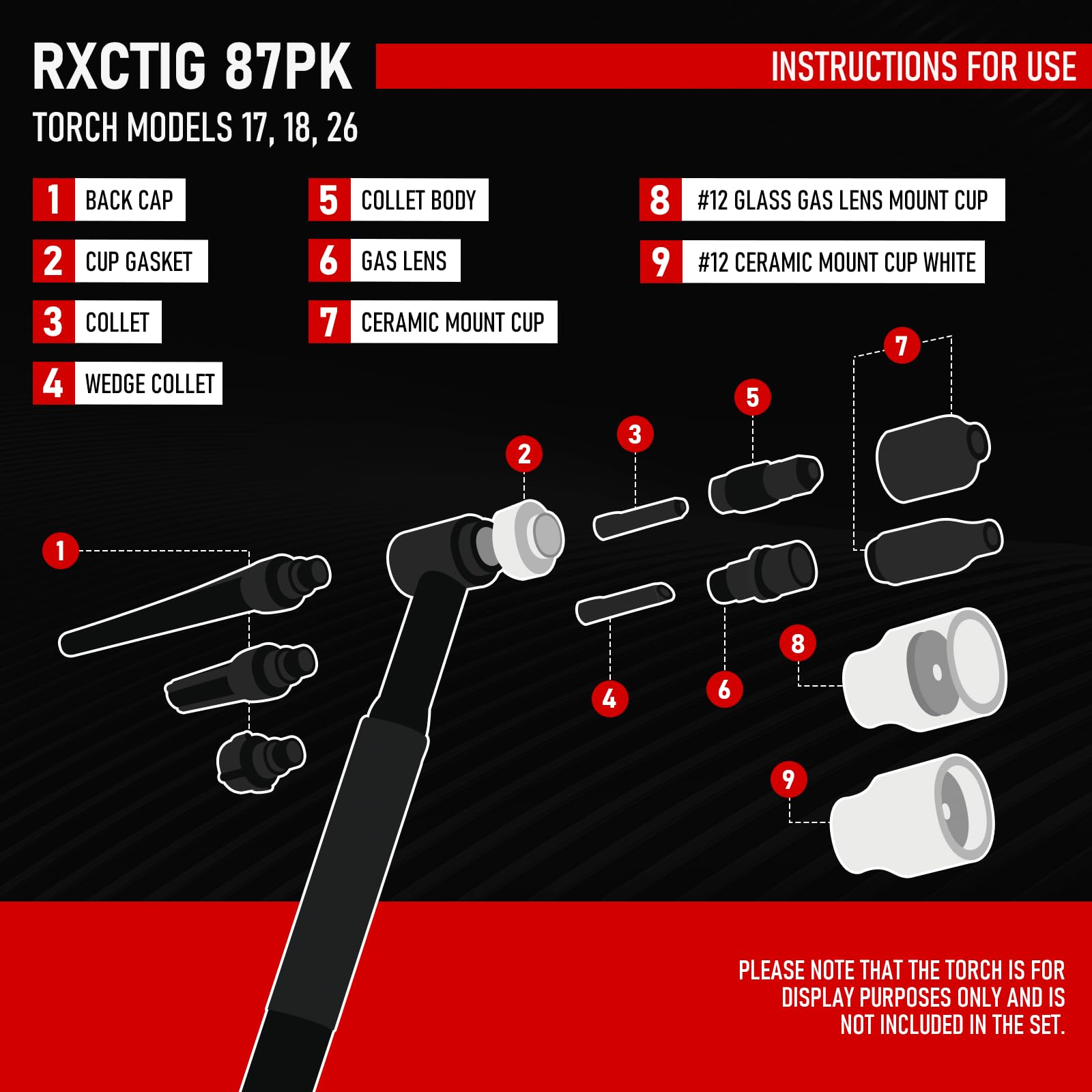 RX WELD high-conductivity components ensuring stable arc performance.