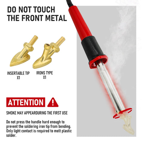 RX WELD hot stapler in action melting cracks for durable fixes