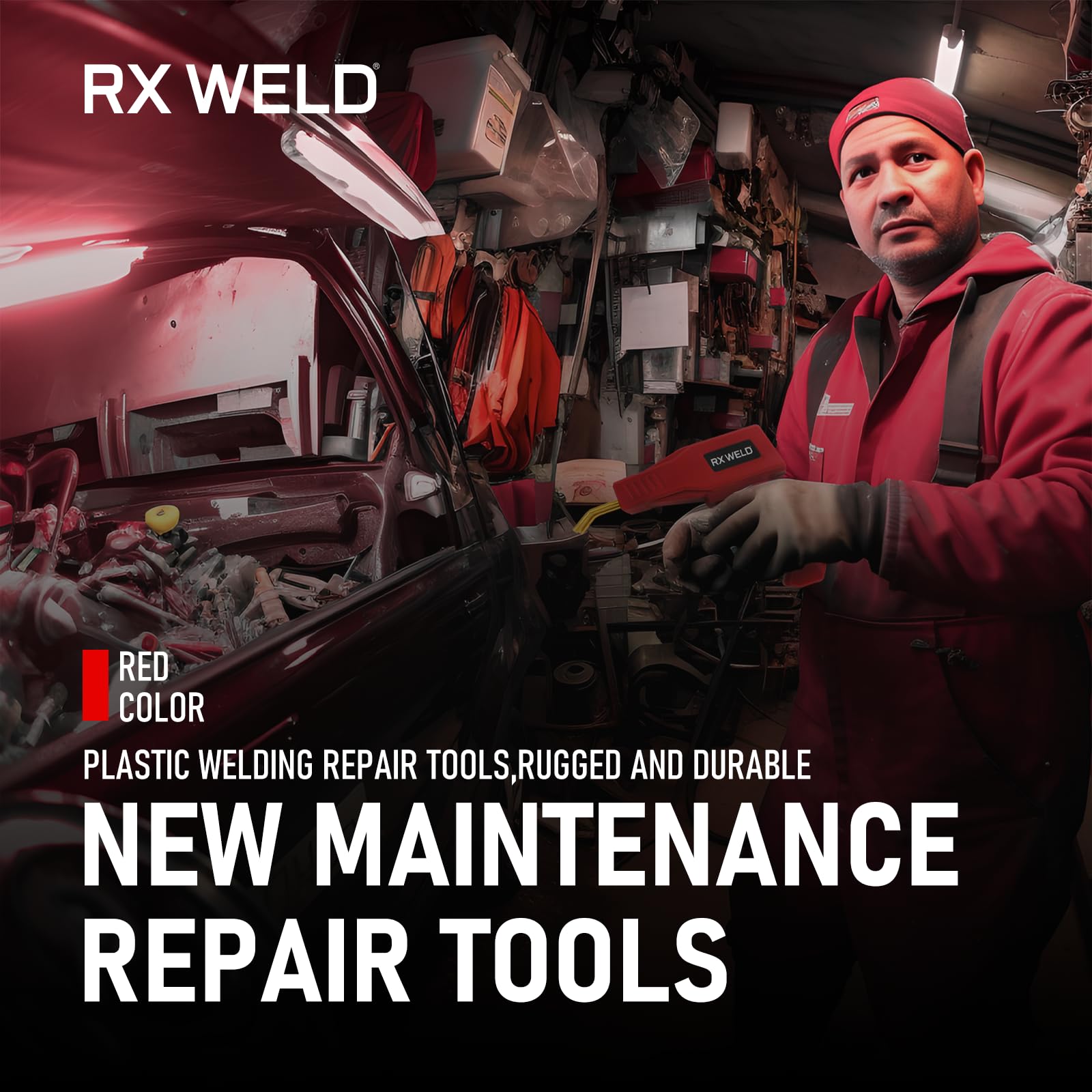 RX WELD kit with accessories enabling DIY plastic repairs