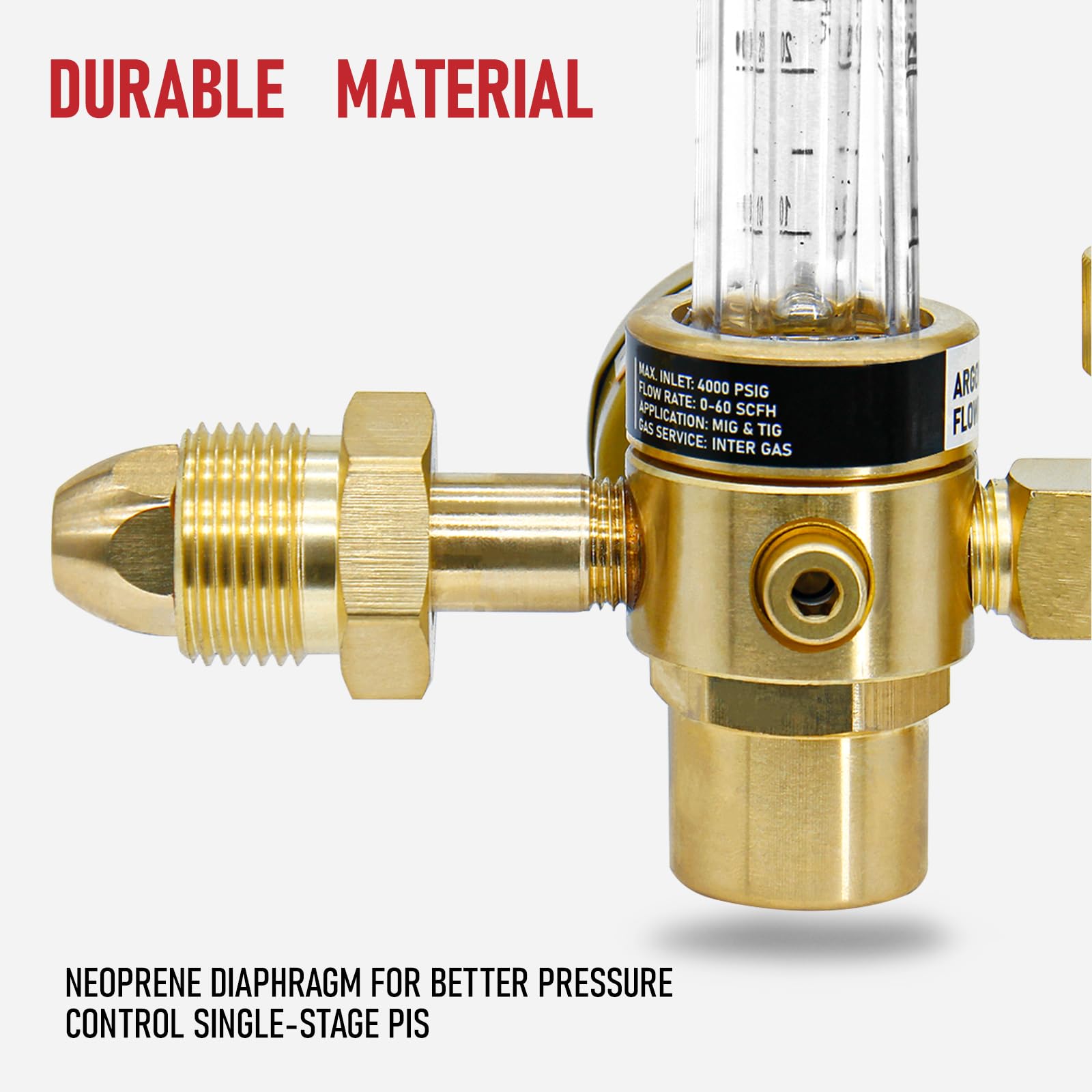 RX WELD flowmeter ideal for MIG and TIG gas metering.