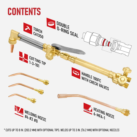 RX WELD regulators ensure stable gas flow for consistent flames during use.