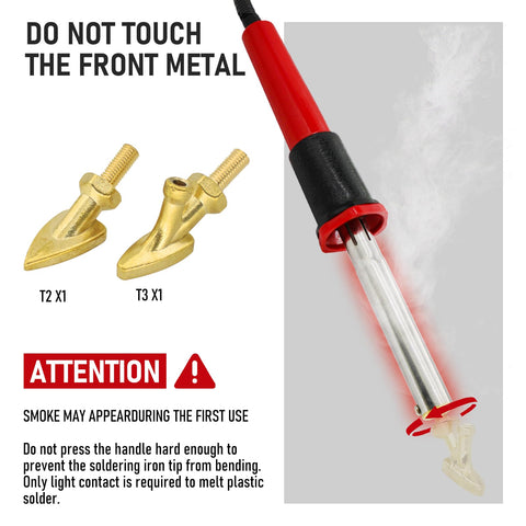 RX WELD upgraded tip close-up improves durability during long plastic repairs