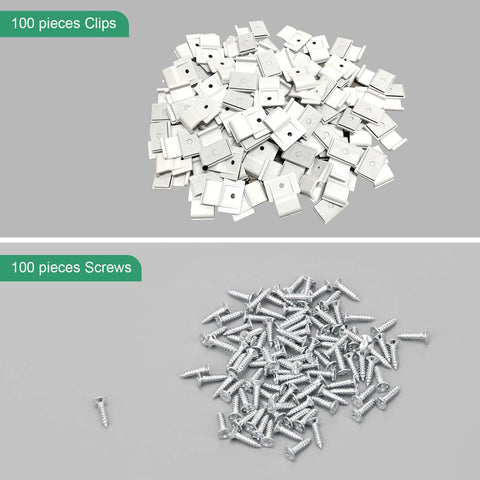 Rxment 100-pack mounting clips and screws simplify installation.