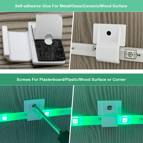 Rxment universal-fit clips for 8-12 mm strips ensure versatility.