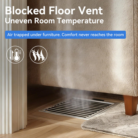 RXSIAT vent extender with magnetic clips enables quick, tool-free installation on metal vents