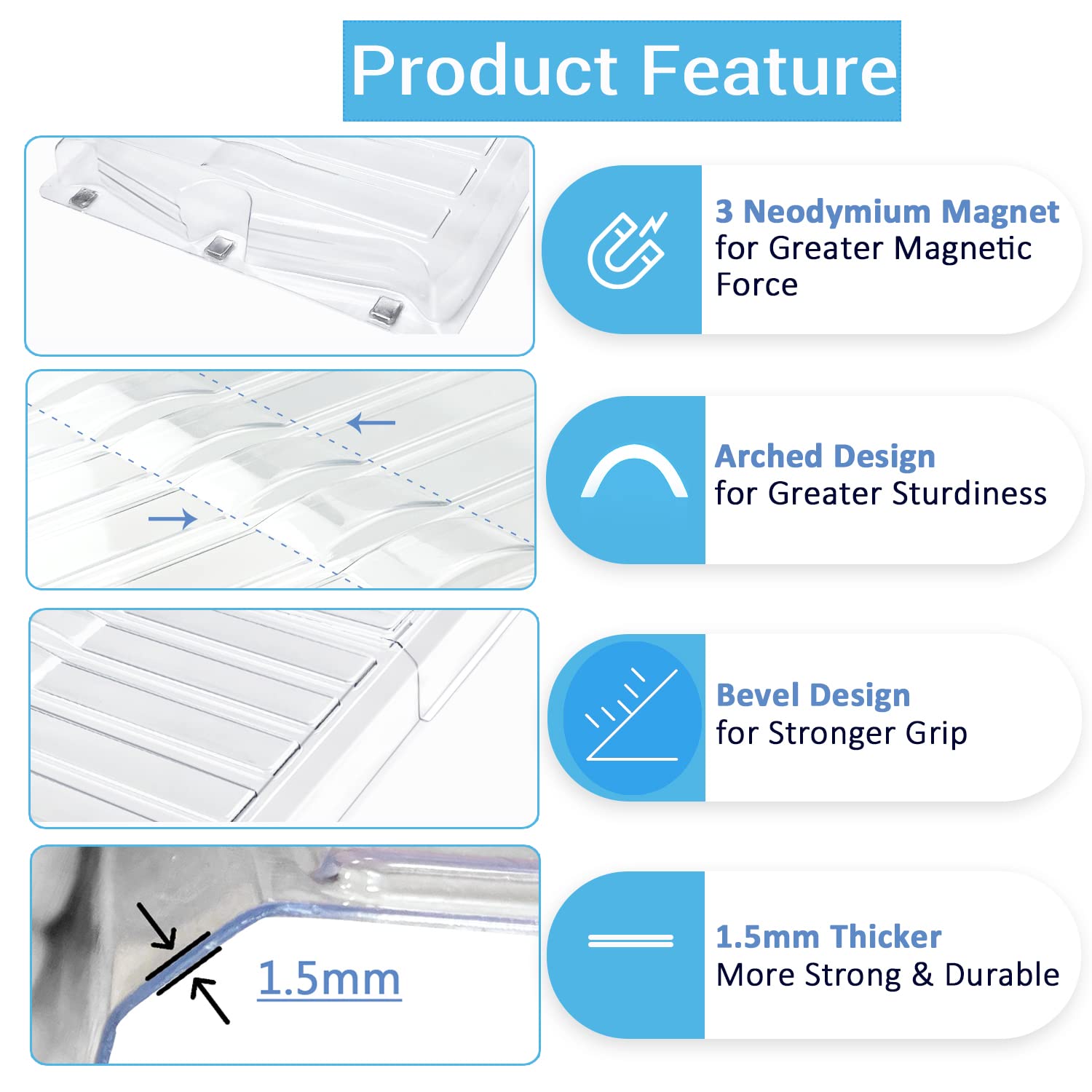 RXSIAT magnetic vent extender demonstrates tool-free installation on metal vents.