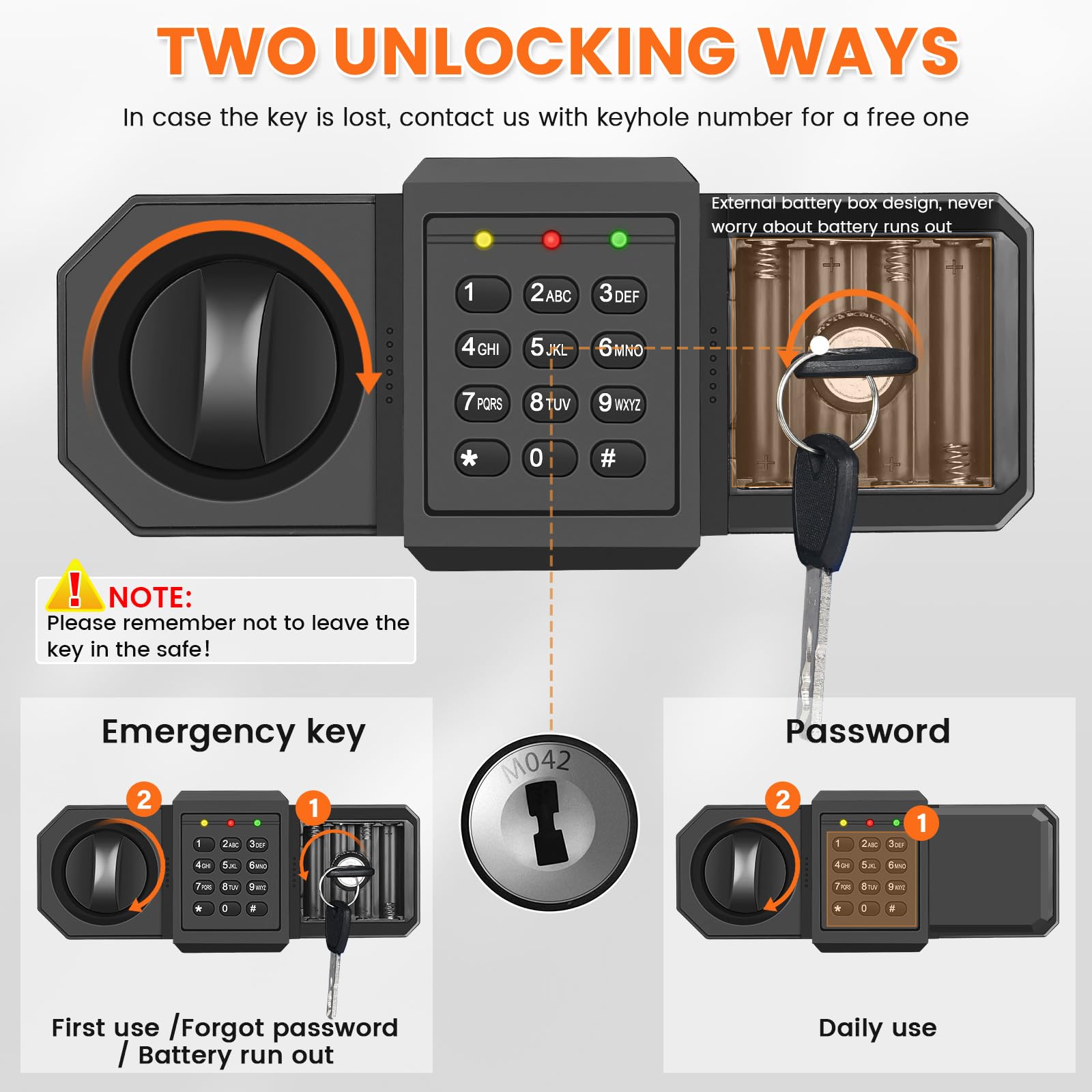 RXUJYC fireproof safe features anti-theft design and solid steel construction.