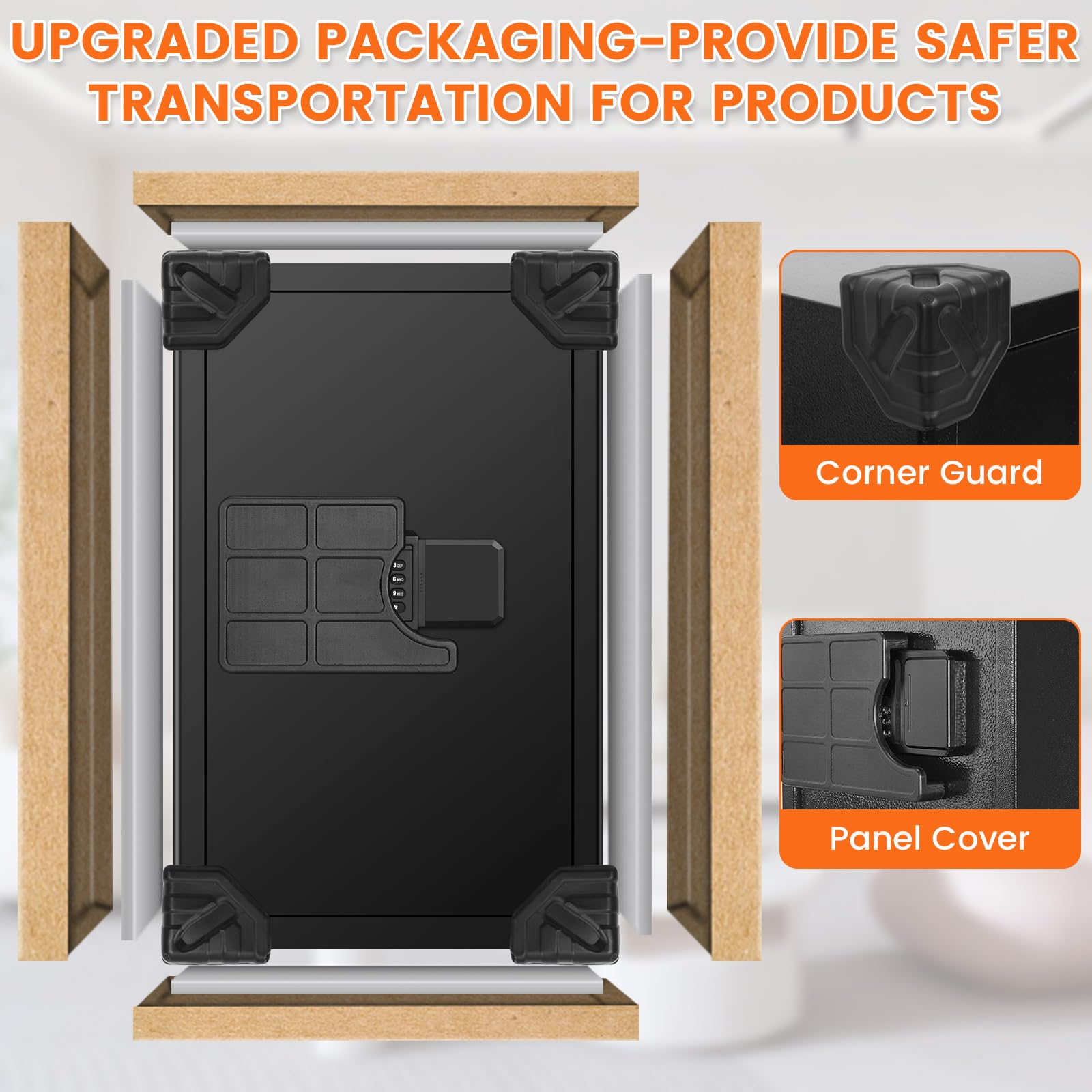 RXUJYC large interior space fits documents, cash, ammo, and valuables securely.