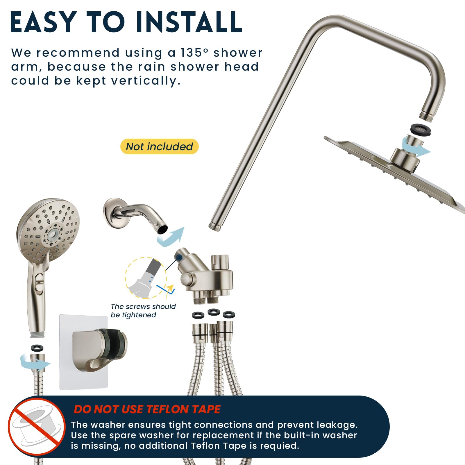 Ryamen 59-inch hose extends reach for convenient rinsing and pet baths