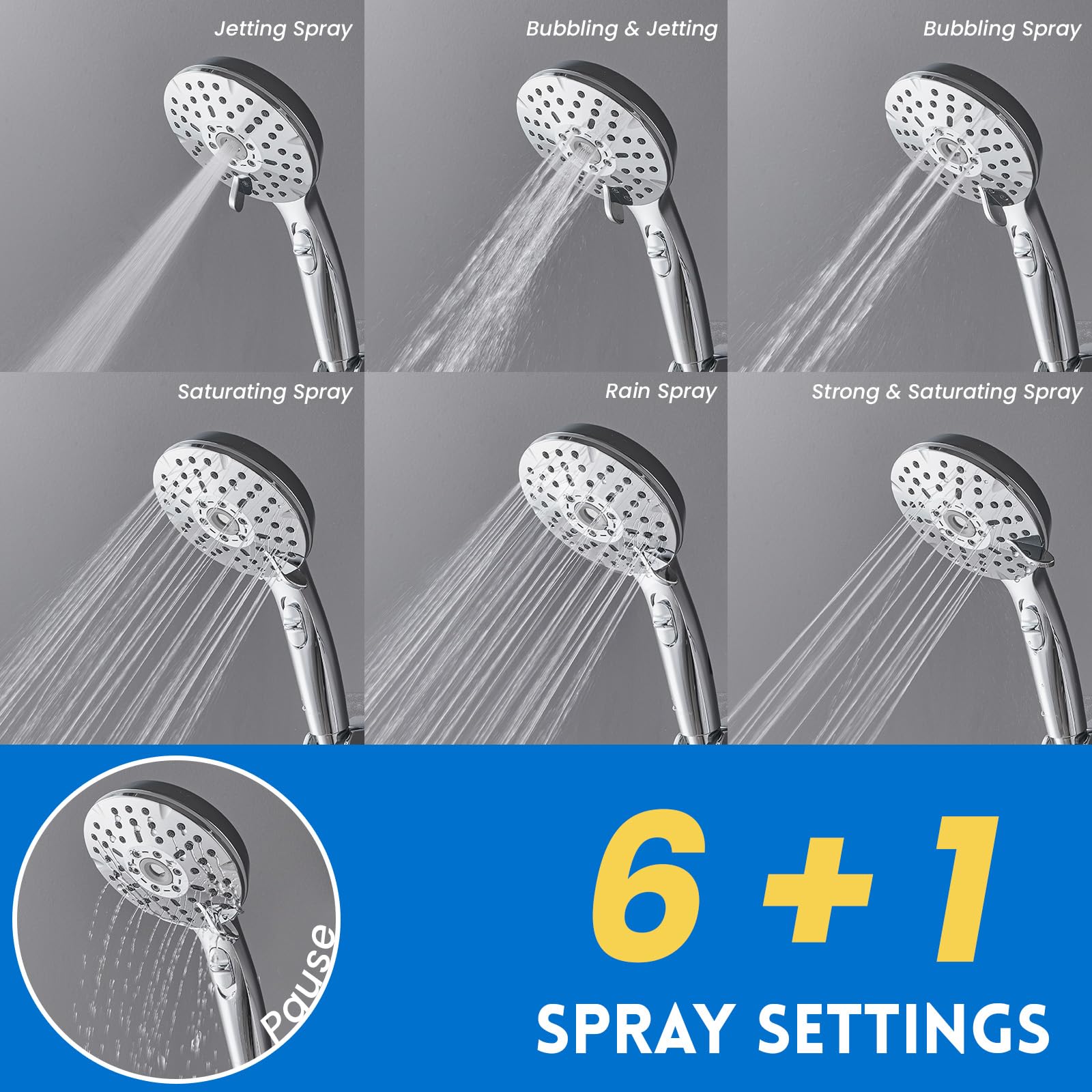 Ryamen 59-inch hose offers extended reach for easy rinsing.