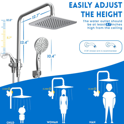Ryamen handheld with six settings for baths and pet rinses.