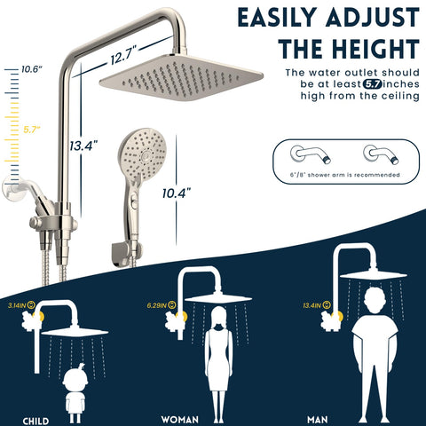 Ryamen dual shower head handheld 6-settings offers versatile spray patterns for baby baths